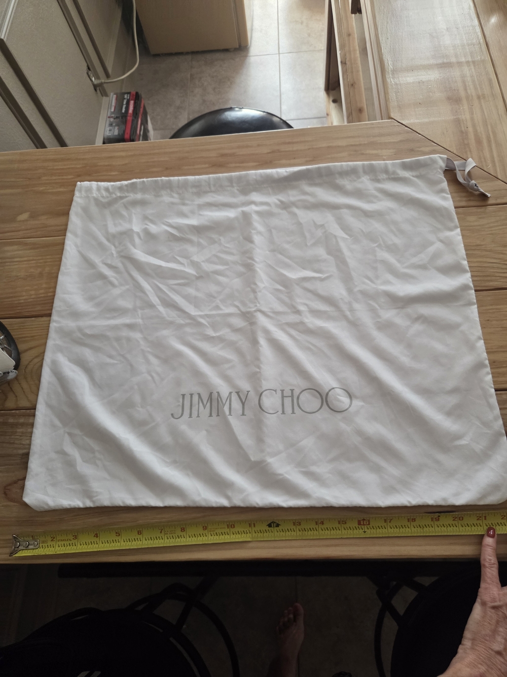 Jimmy Choo White Dust Bag 19.5 H X 22 W - Picture 4 of 5